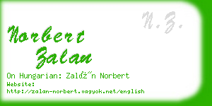 norbert zalan business card